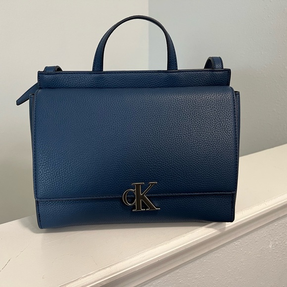 Calvin Klein Navy Satchel Bag - Picture 1 of 4
